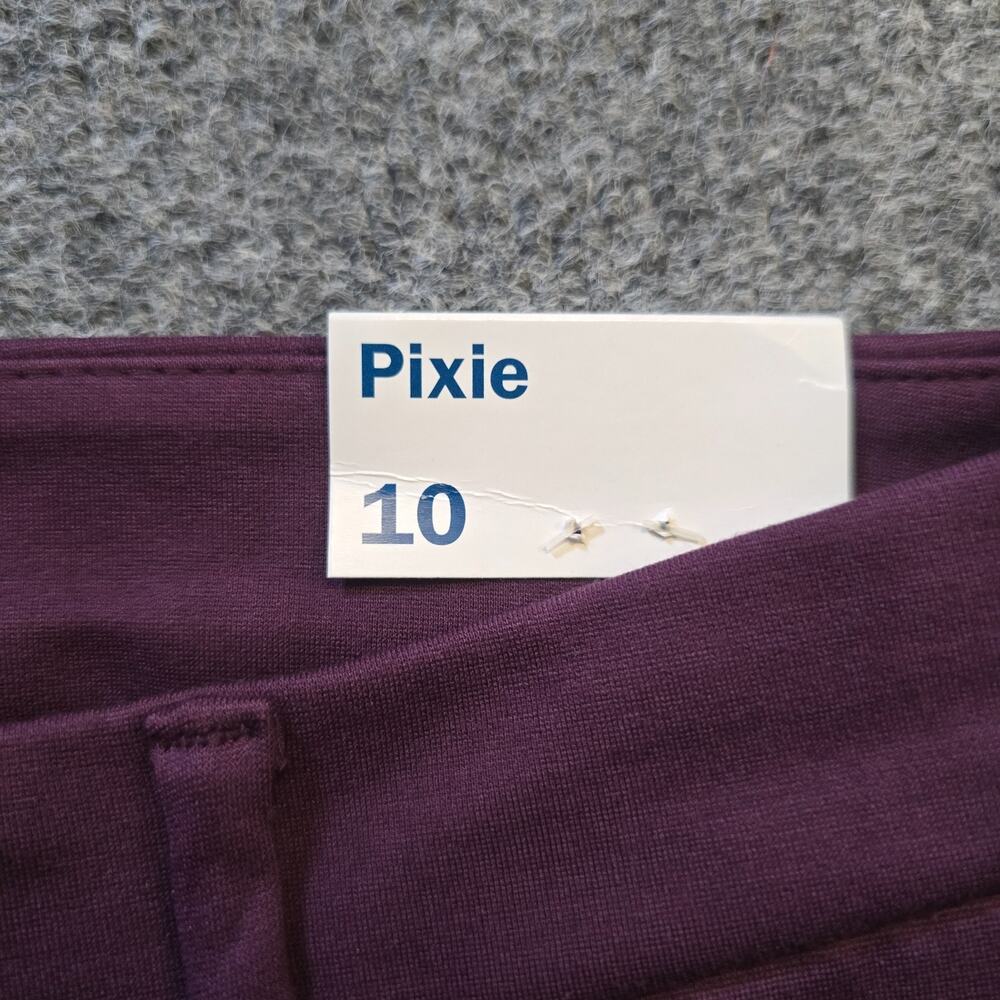 Old Navy Pants Women Size 10 Purple Stripe Straight Pixie Stretch Career Capsule - Picture 5 of 12